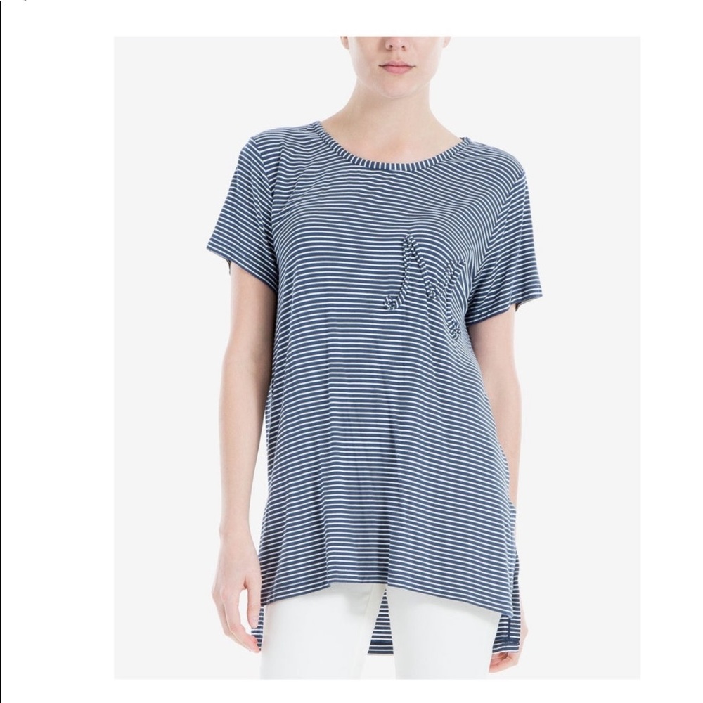 NWT blue and white soft tunic top